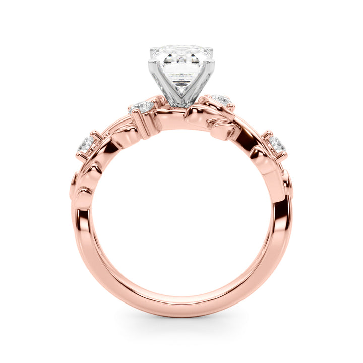 1.00CT 14K Emerald Cut Butterfly Cluster Diamond Ring - View 7