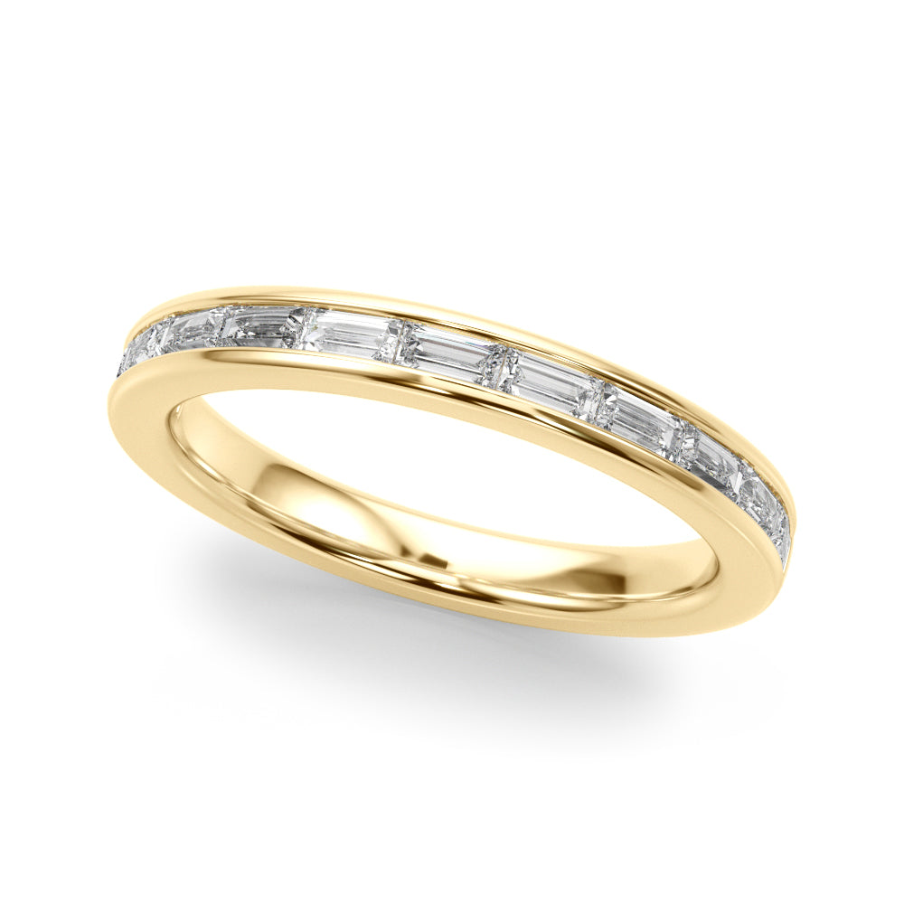14K Gold Baguette Cut Channel Set Diamond Band