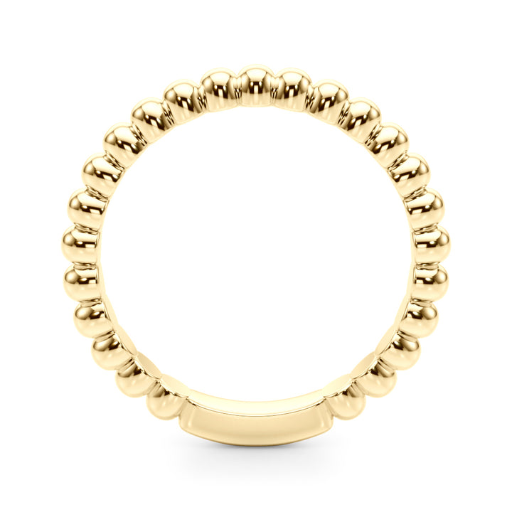 14K Gold Ring with Bead Detail