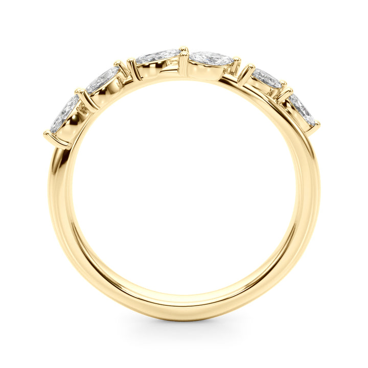 0.40CTW 14K  Gold Marquise Diamond Band In A Leaf Design