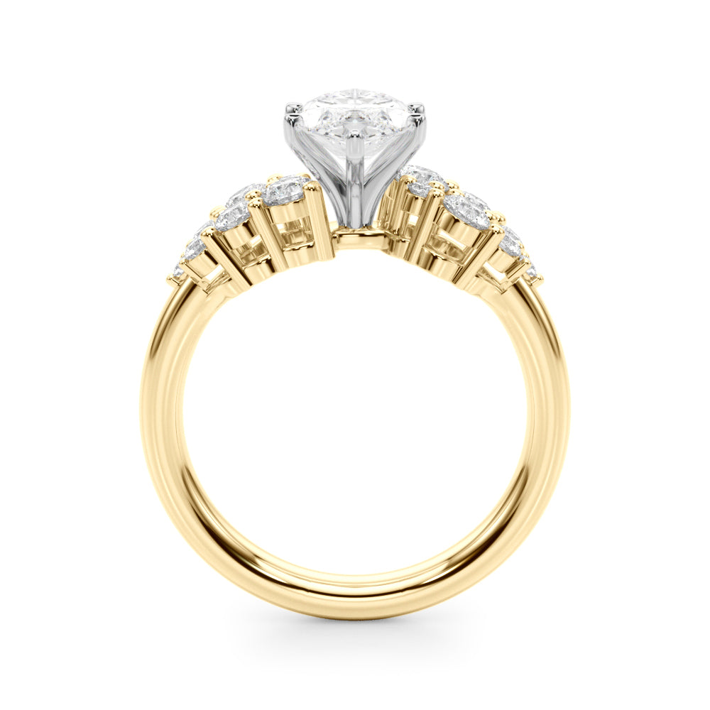 2.50CT 14K  Marquise Diamond Ring With Additional Round Diamonds - View 3