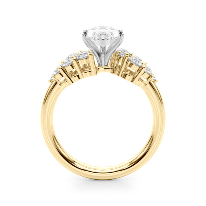 2.50CT 14K  Marquise Diamond Ring With Additional Round Diamonds - View 3