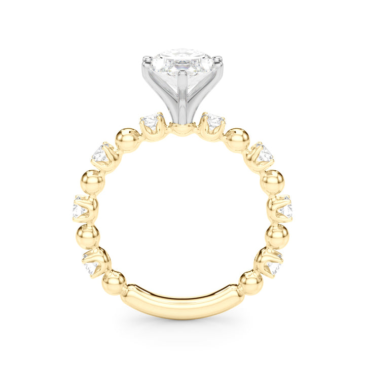 1.00CT 14K  Marquise Cut Diamond Design with Fancy Shoulders - View 3