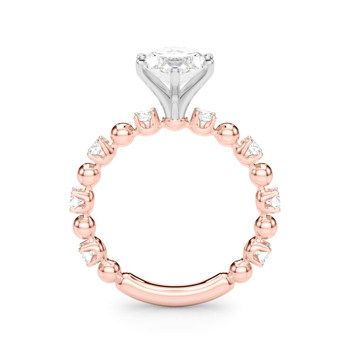 1.00CT 14K  Marquise Cut Diamond Design with Fancy Shoulders - View 5