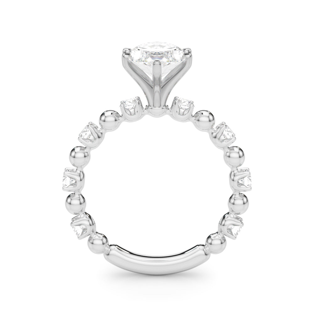 1.00CT 14K  Marquise Cut Diamond Design with Fancy Shoulders - View 1