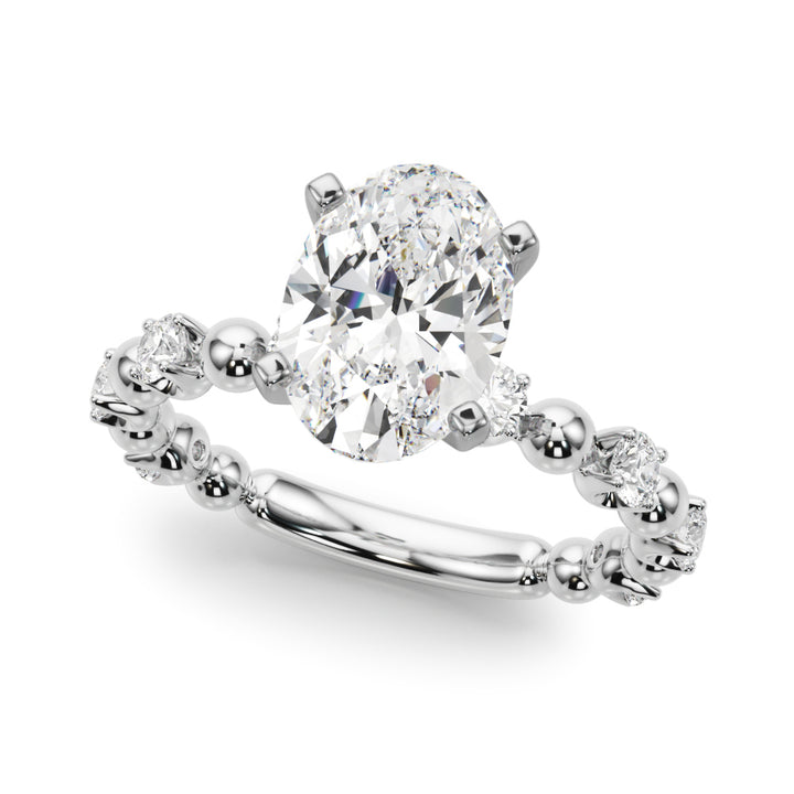 1.00CT 14K  Oval Brilliant Design with Fancy Shoulders