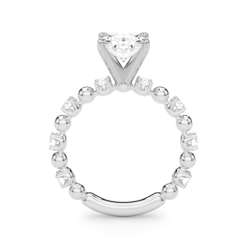 1.00CT 14K  Oval Brilliant Design with Fancy Shoulders - View 1