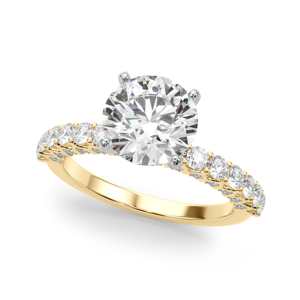 1.00CT 14K  Round Brilliant Diamond Ring Design - View 2