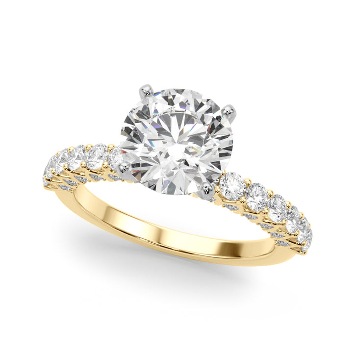 1.00CT 14K  Round Brilliant Diamond Ring Design - View 2