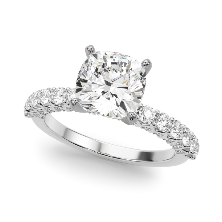 1.00CT 14K  Cushion Cut Diamond Ring Design