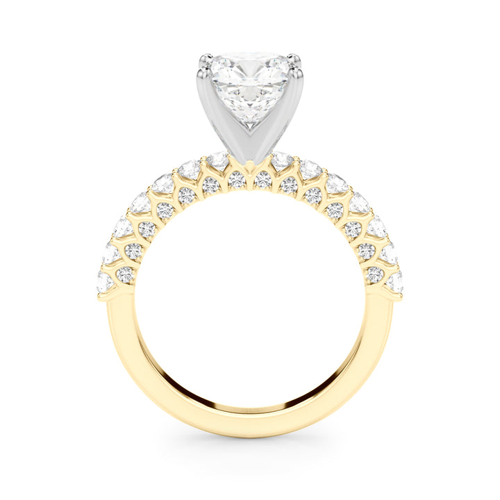 1.00CT 14K  Cushion Cut Diamond Ring Design - View 3