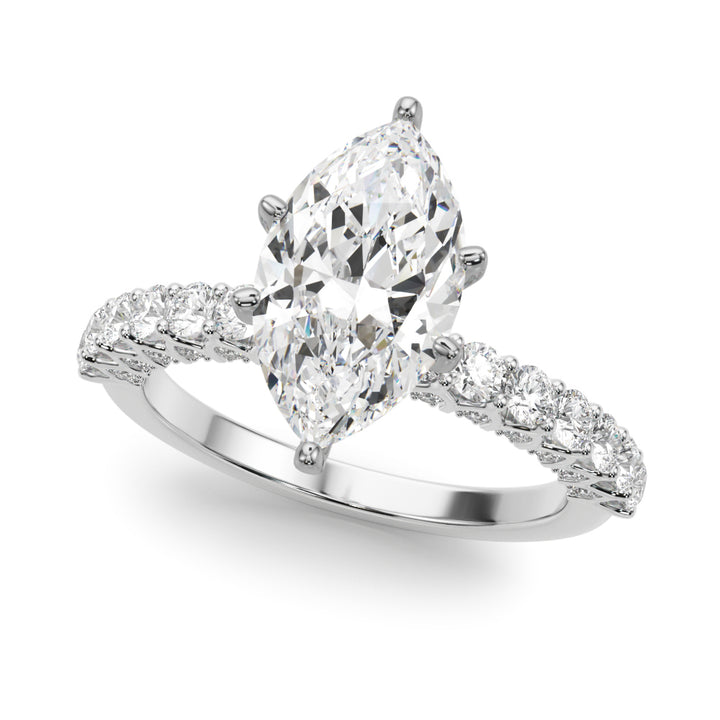 1.00CT 14K  Marquise Cut Diamond Ring Design