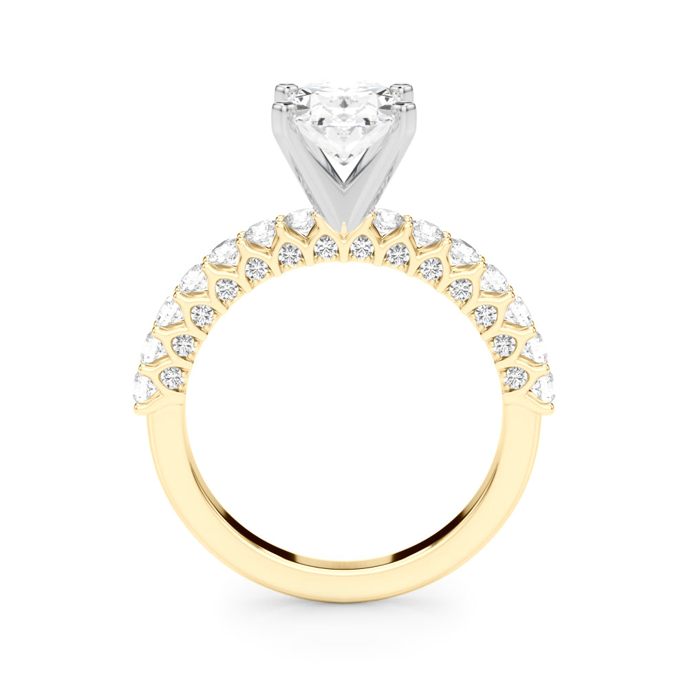 1.00CT 14K  Oval Brilliant Diamond Ring Design - View 3