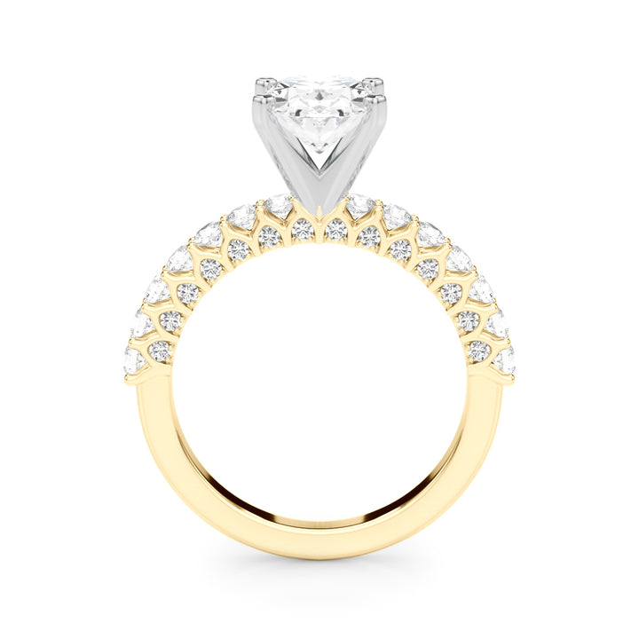 1.00CT 14K  Oval Brilliant Diamond Ring Design - View 3