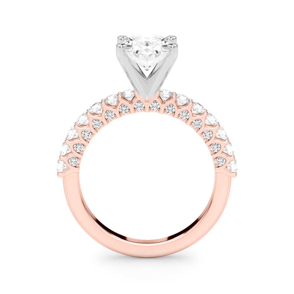 1.00CT 14K  Oval Brilliant Diamond Ring Design - View 5