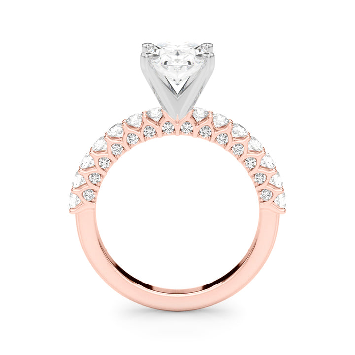 1.00CT 14K  Oval Brilliant Diamond Ring Design - View 5