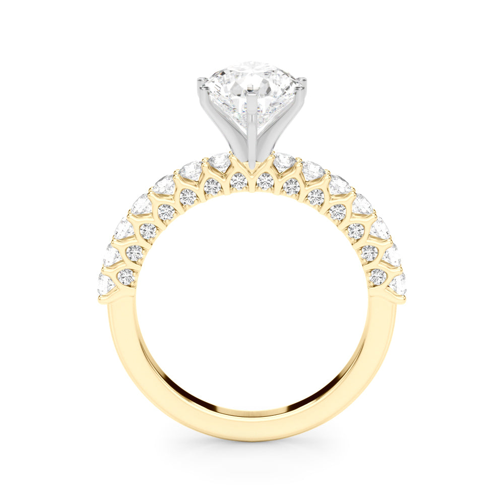 1.00CT 14K  Pear Shape Diamond Ring Design - View 3