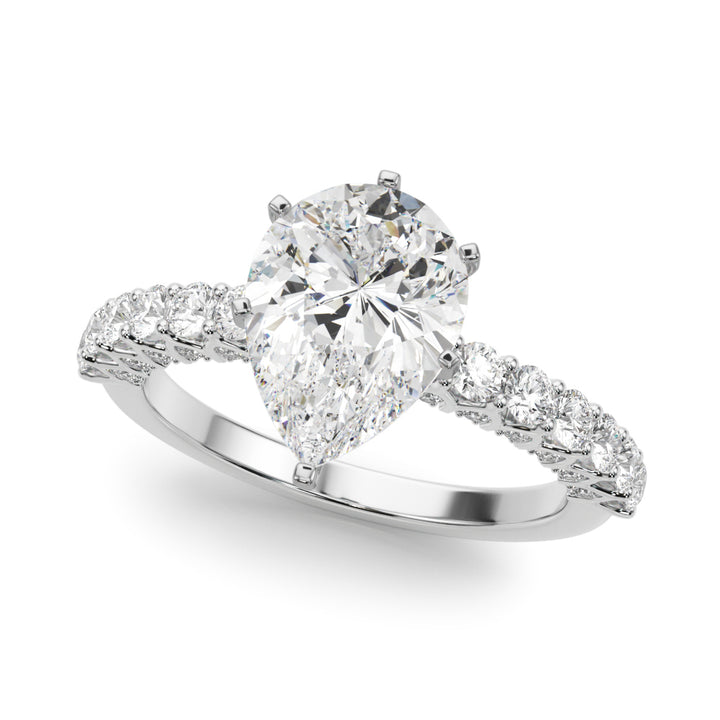 1.00CT 14K  Pear Shape Diamond Ring Design