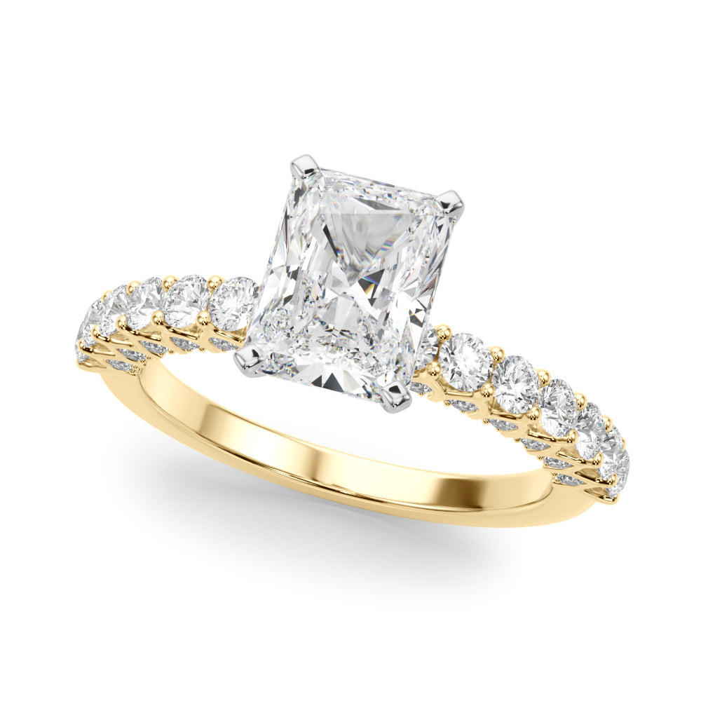 2.00CT 14K  Radiant Cut Diamond Ring Design - View 2