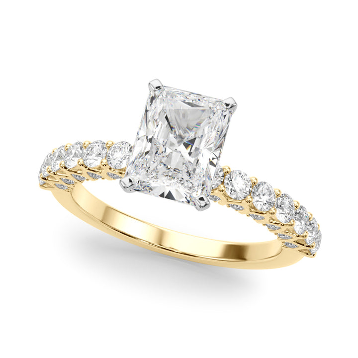 2.00CT 14K  Radiant Cut Diamond Ring Design - View 2