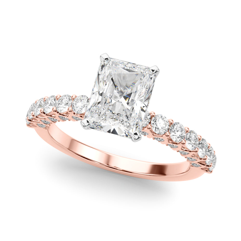 2.00CT 14K  Radiant Cut Diamond Ring Design - View 4