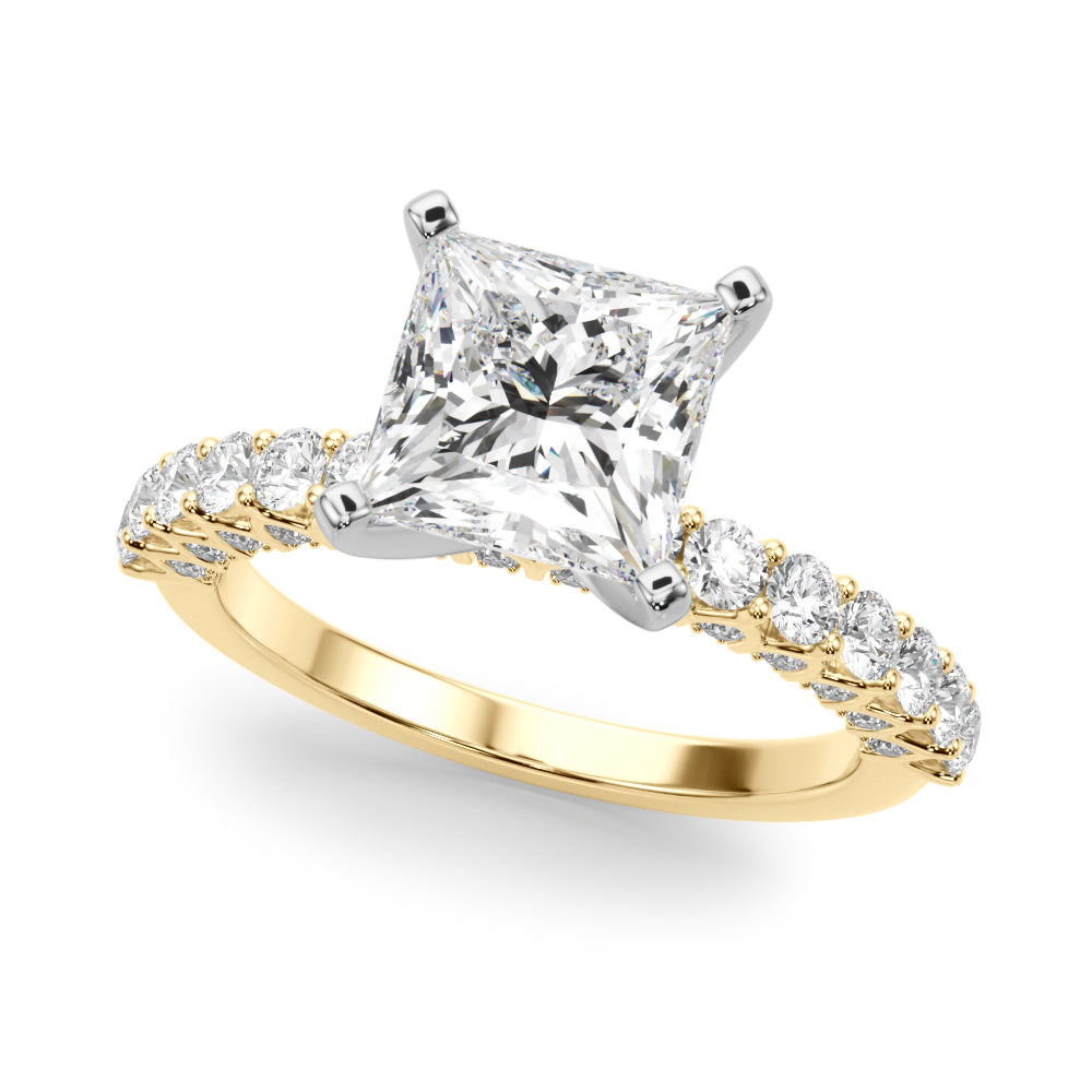 2.00CT 14K  Princess Cut Diamond Ring Design - View 2