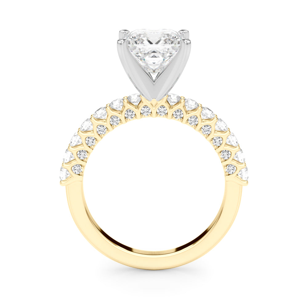 2.00CT 14K  Princess Cut Diamond Ring Design - View 3