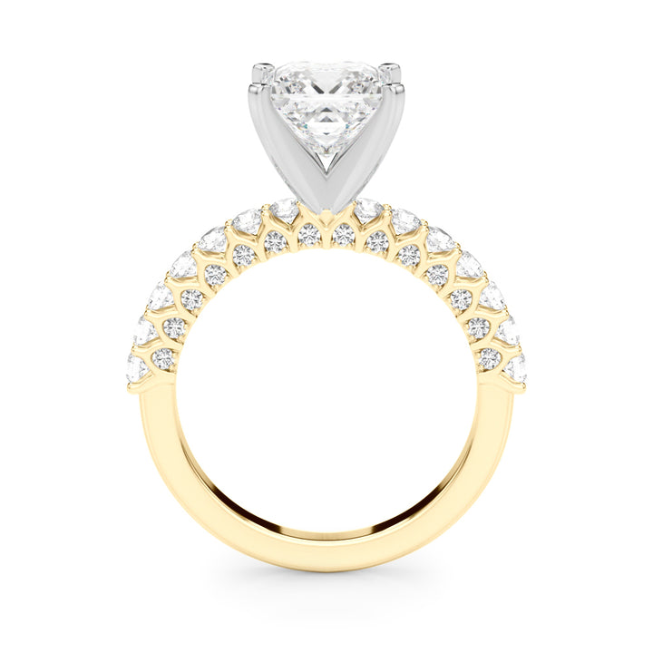 2.00CT 14K  Princess Cut Diamond Ring Design - View 3