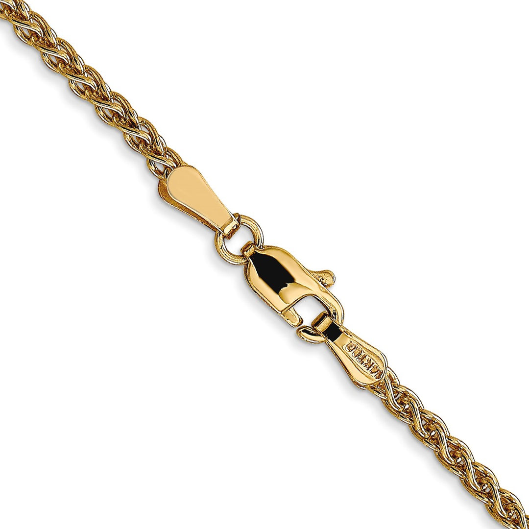 Gold 2.1mm Spiga (Wheat) Chain, 22