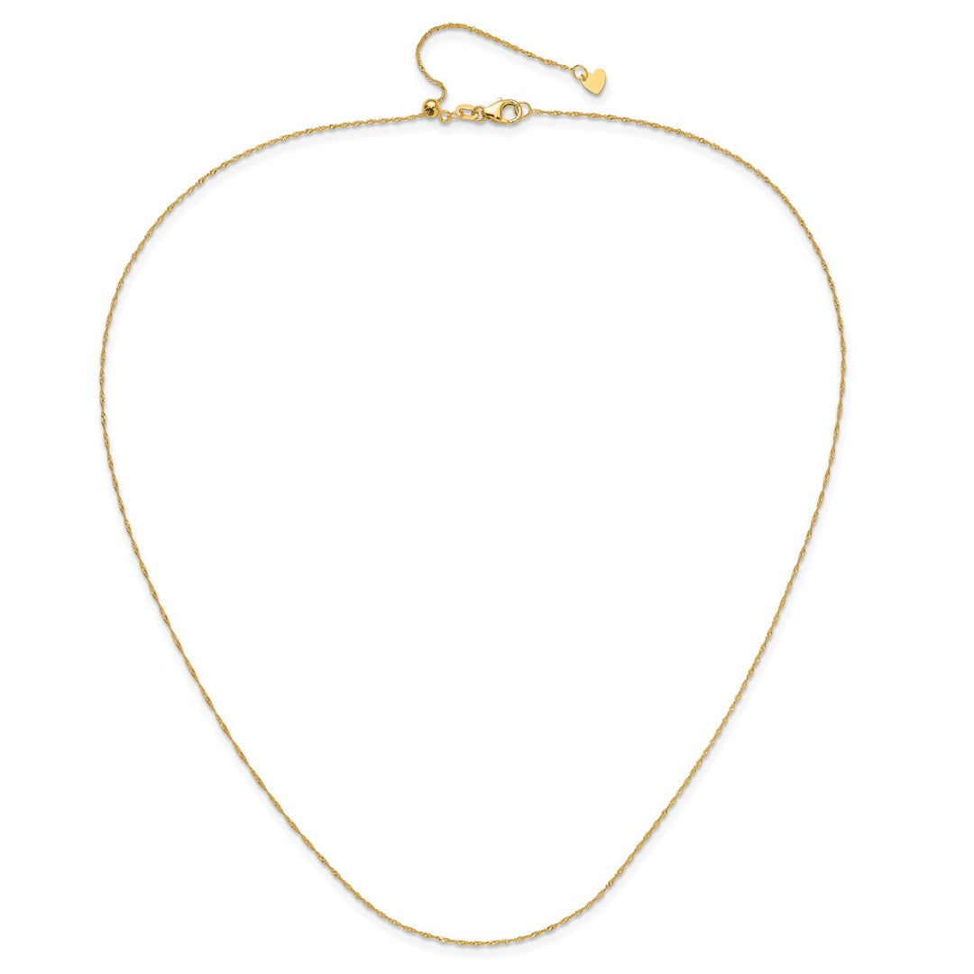 Gold 0.8mm Singapore Chain, 22