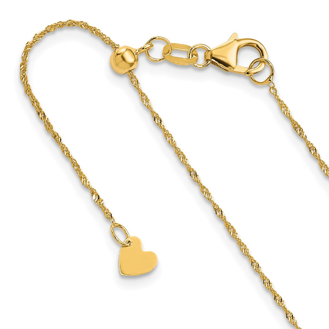 Gold 0.8mm Singapore Chain, 22"