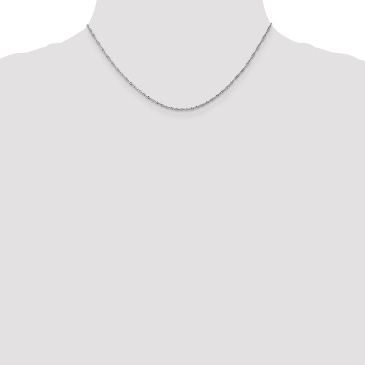 Gold 1.3mm Singapore Chain, 16"