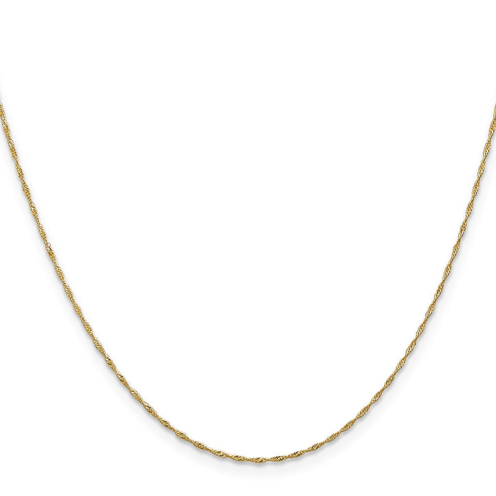 Gold 1mm Singapore Chain, 20"