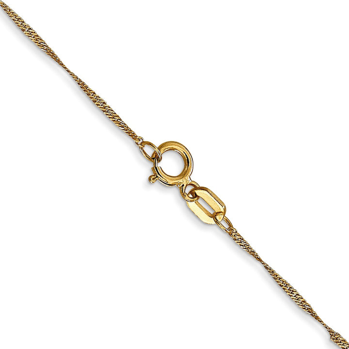 Gold 1mm Singapore Chain, 24"