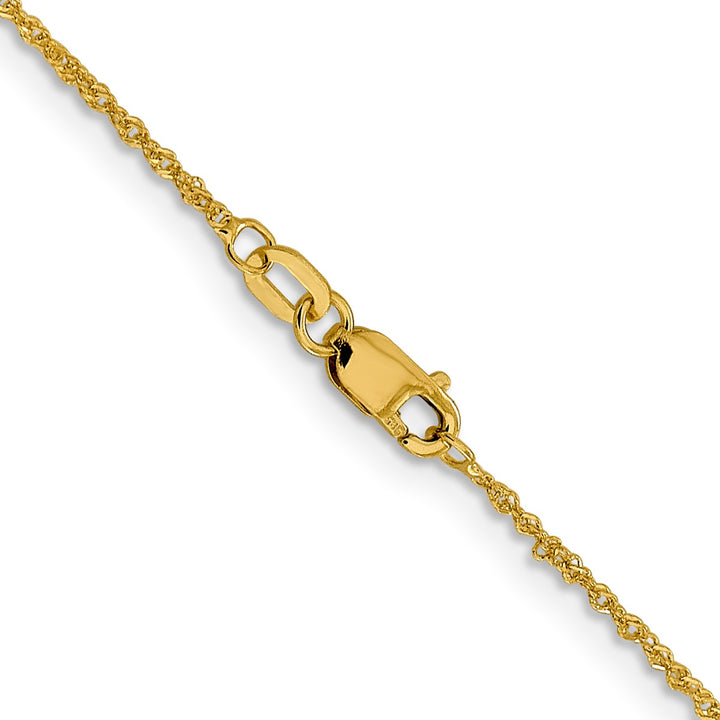 Gold 1mm Singapore Chain, 20"