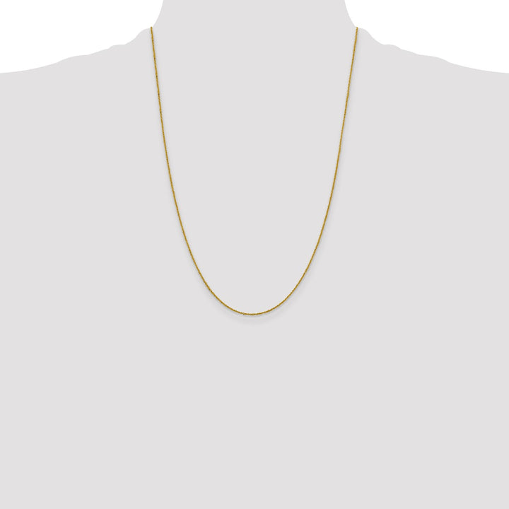 Gold 1mm Singapore Chain, 24"