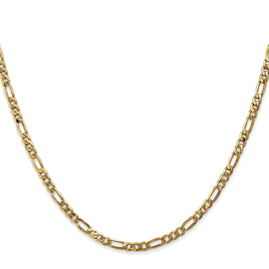 Gold 3.25mm Figaro Chain, 18