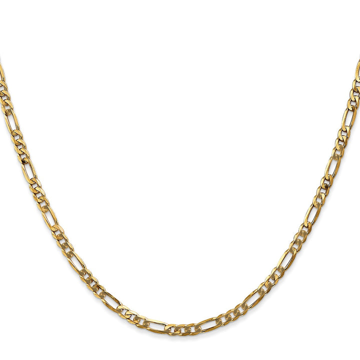 Gold 3.25mm Figaro Chain, 18"
