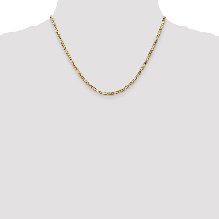 Gold 3.25mm Figaro Chain, 18"