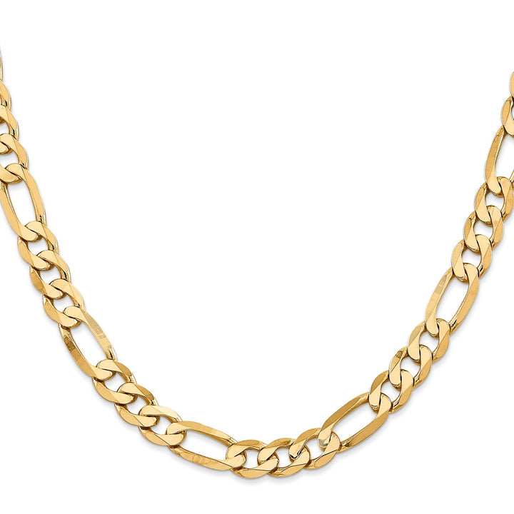 Gold 7.5mm Figaro Chain, 24"