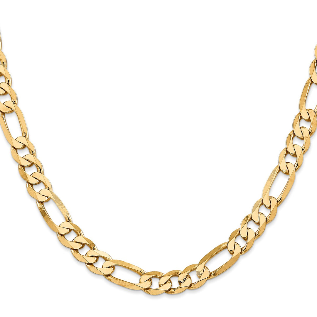Gold 7.5mm Figaro Chain, 22