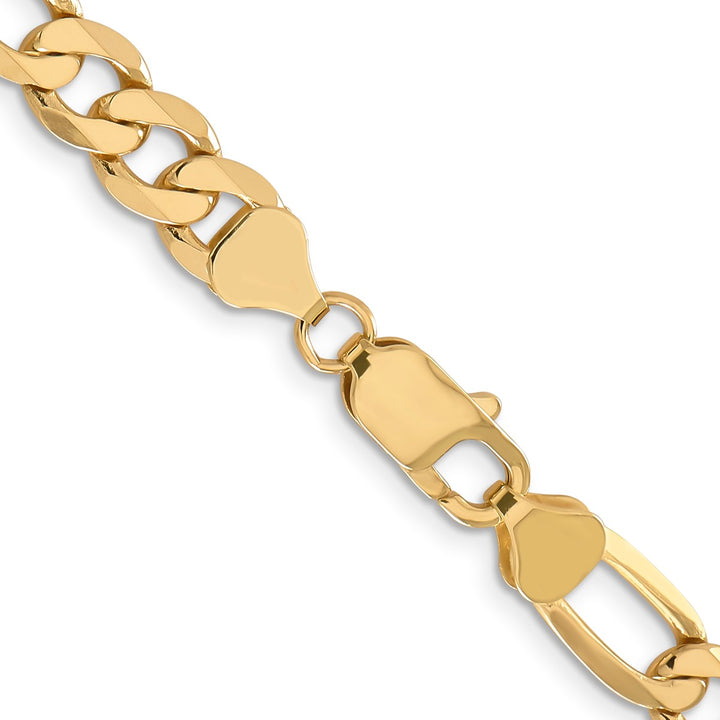 Gold 7.5mm Figaro Chain, 22"
