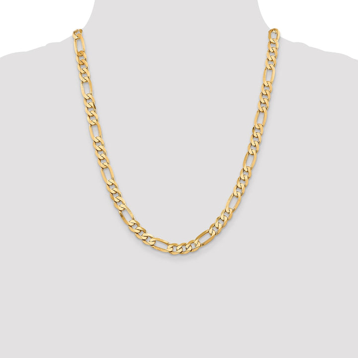 Gold 7.5mm Figaro Chain, 20"