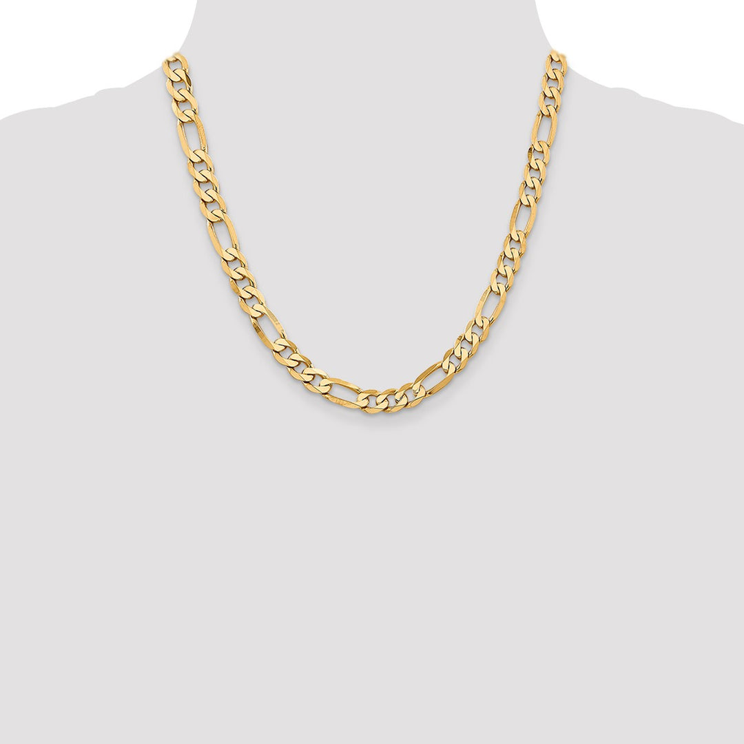 Gold 7.5mm Figaro Chain, 22