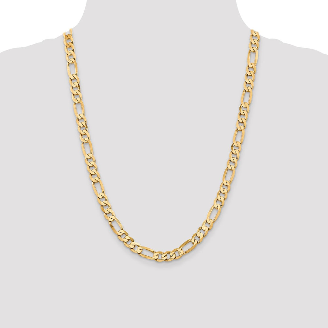 Gold 7.5mm Figaro Chain, 24