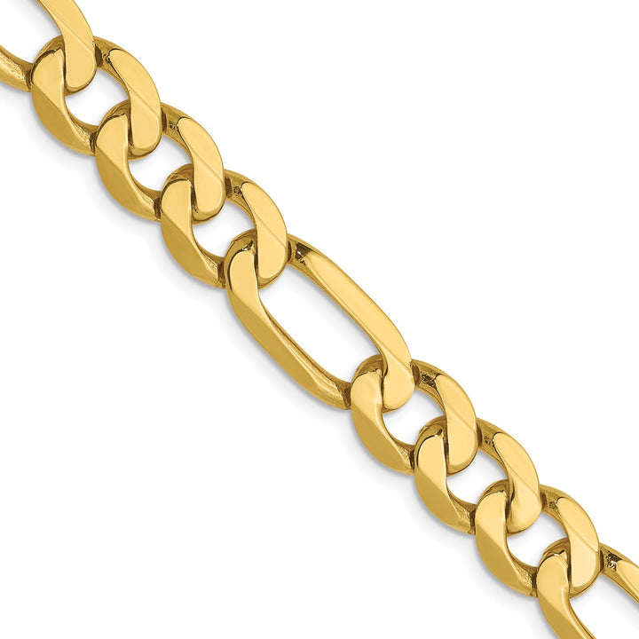 Gold 7.5mm Figaro Chain, 22"