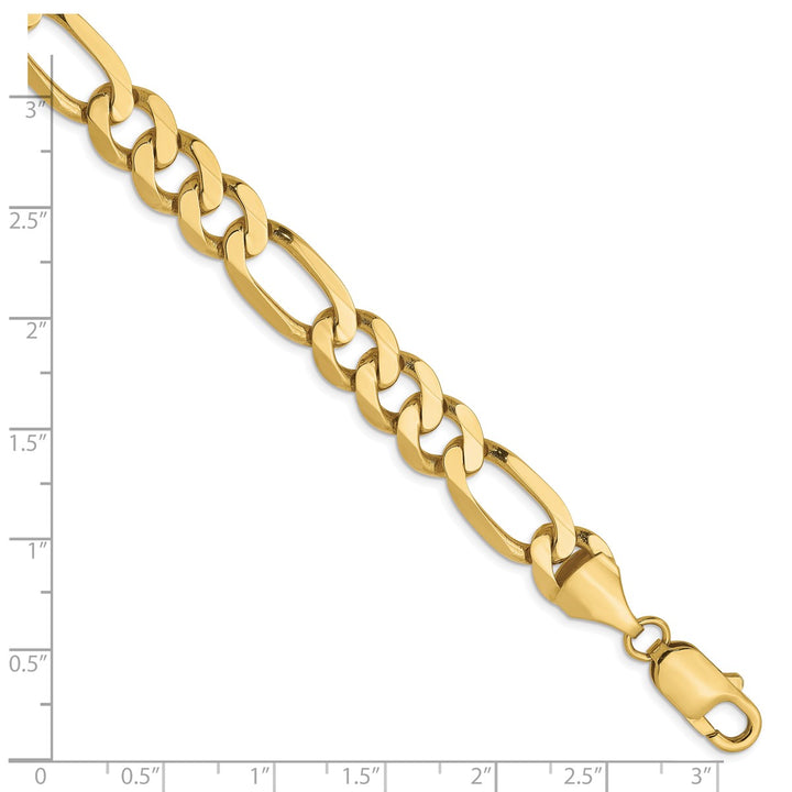 Gold 8.75mm Figaro Chain, 9"
