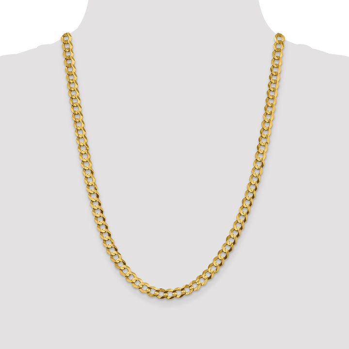Gold 7.2mm Cuban Chain, 24"