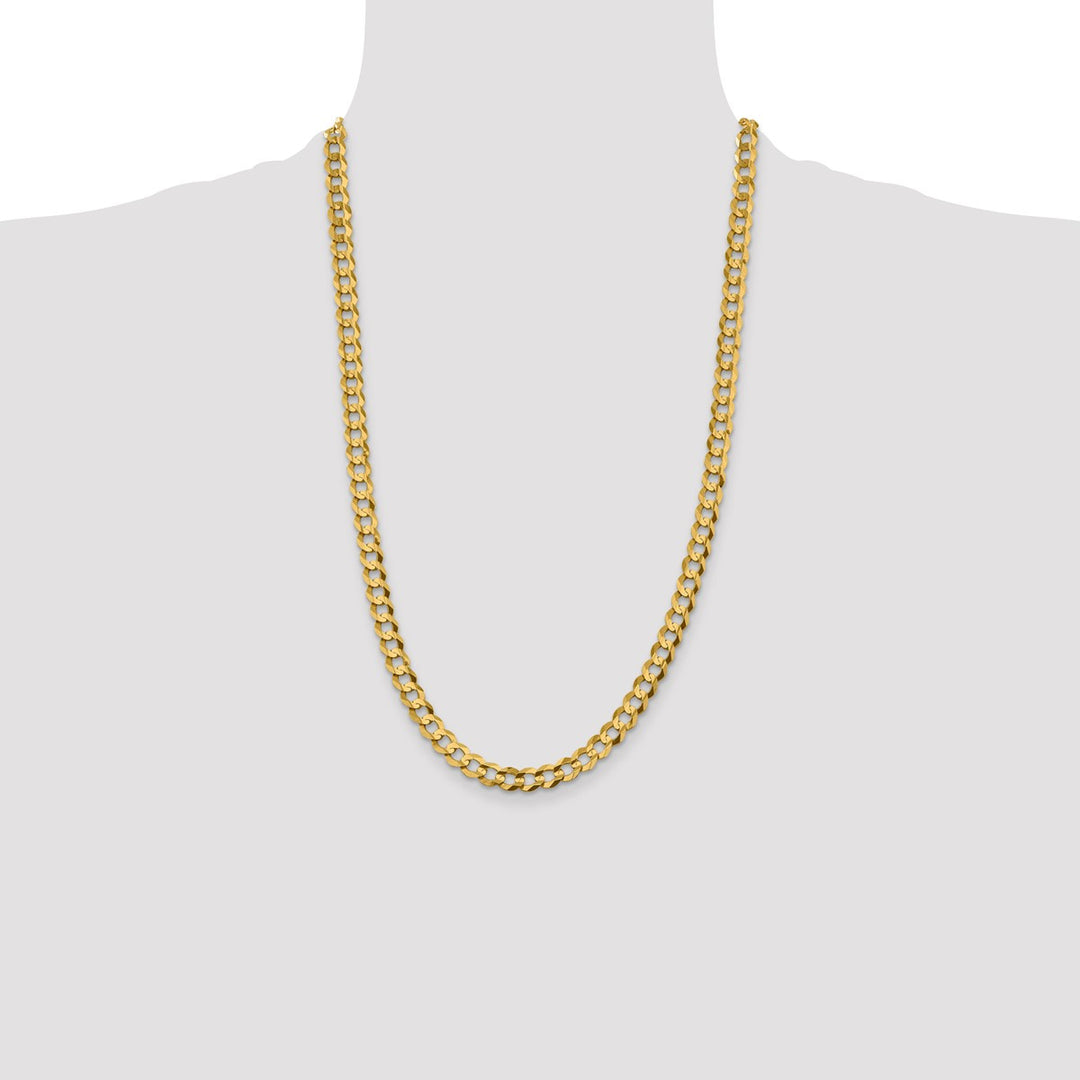 Gold 7.2mm Cuban Chain, 26