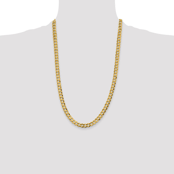 Gold 7.2mm Cuban Chain, 26"